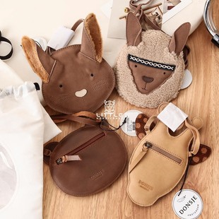 FW23儿童手工真皮动物图案斜挎包 Donsje Little家现货荷兰