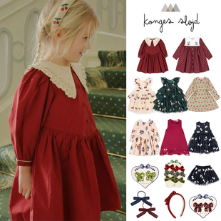 Slojd 丹麦Konges FW25女宝圣诞连衣裙半裙发夹 Little现货 85Z