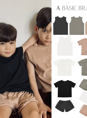 88Z Little现货 波兰A BASIC BRAND SS26儿童基础纯棉背心T恤短裤