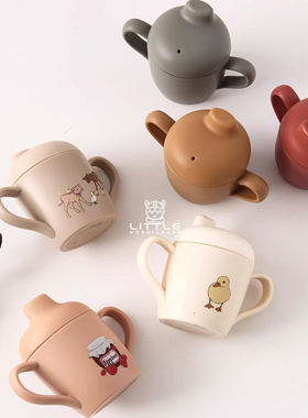 45Z Little家丹麦konges slojd FW22秋冬儿童硅胶可爱水杯组合