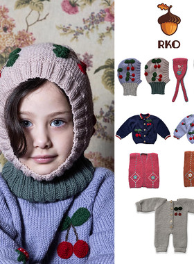 3件5折Little RKO FW25女宝儿童针织毛衣外套发带披肩帽子连体衣