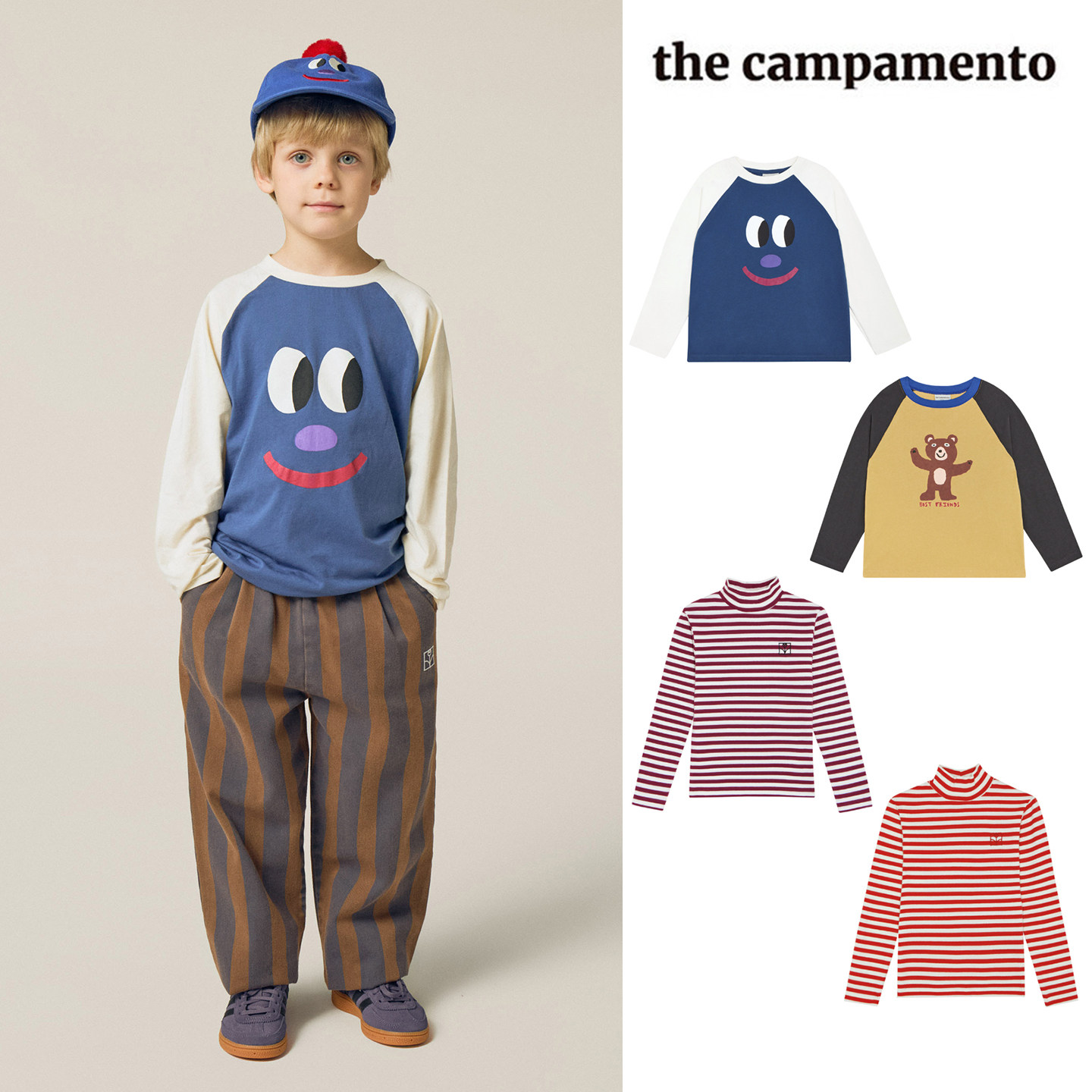 Little现货 西班牙the campamento FW26男女宝中性T恤高领打底衫