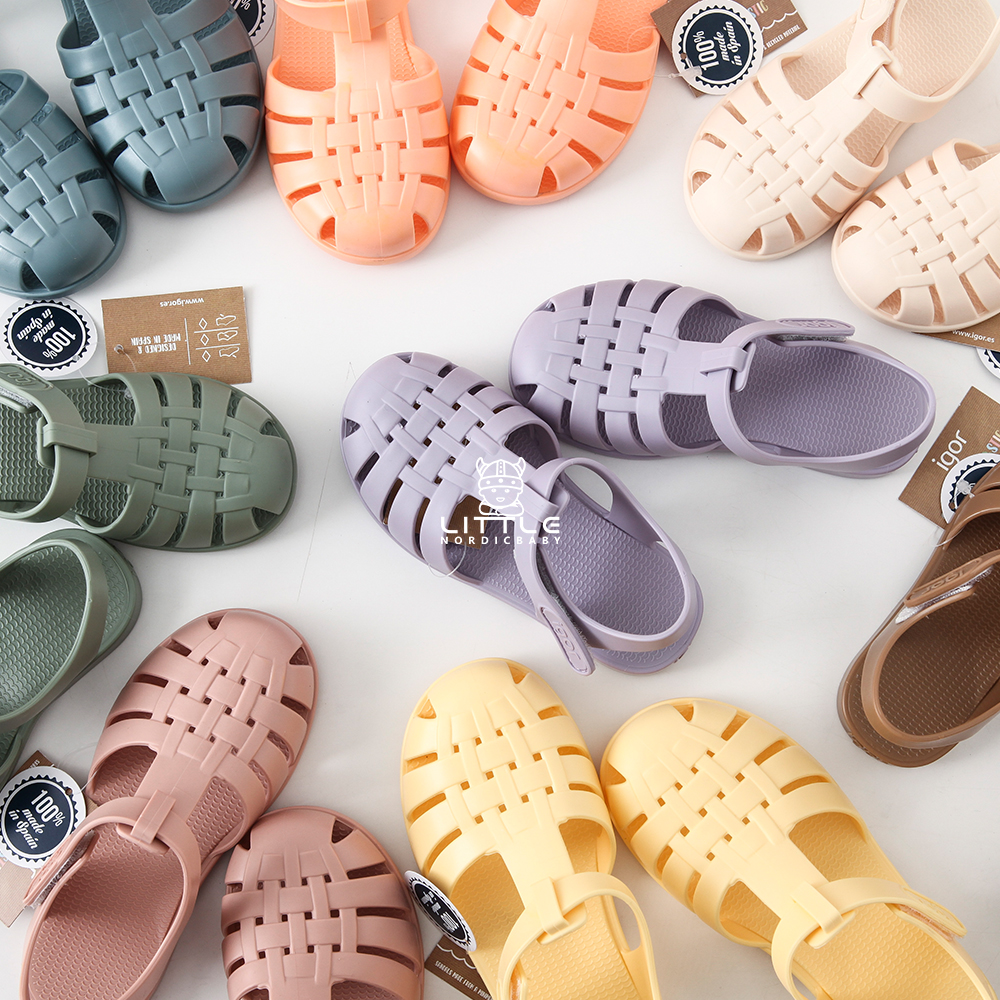 Little现货 西班牙IGOR SS25春夏儿童舒适休闲魔术贴罗马凉鞋