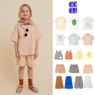 Little家现货 短裤 立陶宛OXOX SS24春夏儿童中性背心短袖 CLUB