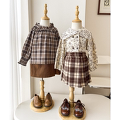 FW25秋冬女宝纯棉碎花上衣衬衫 到手5Z Little家现货日本Petitmig