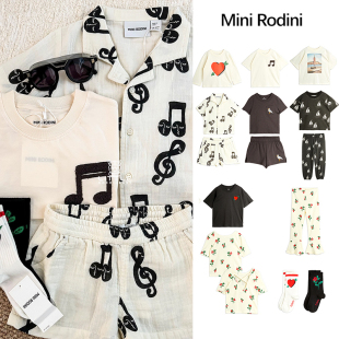 Little现货瑞典MINI 长裤 RODINI 短裤 袜 SS25春夏儿童中性短袖