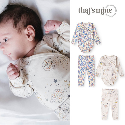 7Z补Little现货 丹麦thatsmine FW25新生儿宝宝印花包屁衣打底裤