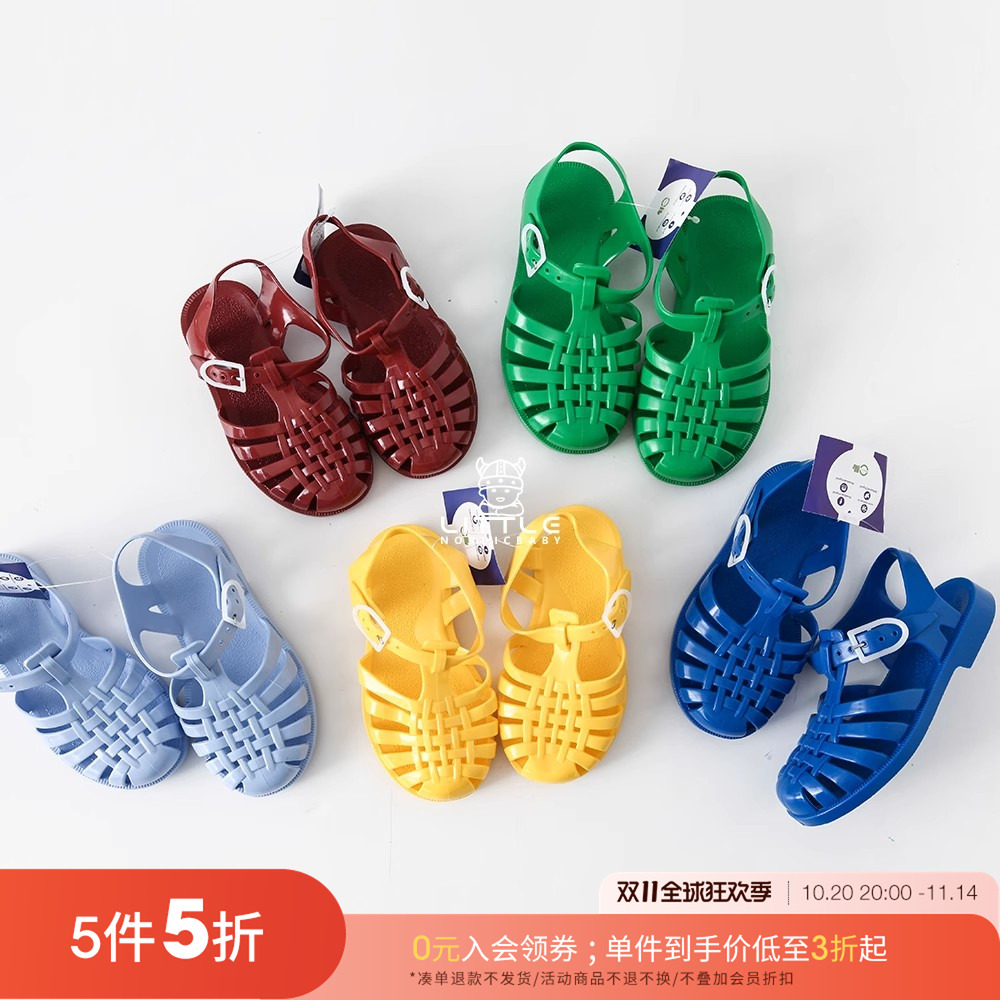 55 Little法国Meduse SS25幼童宝宝小尺码糖果色超软包头凉鞋