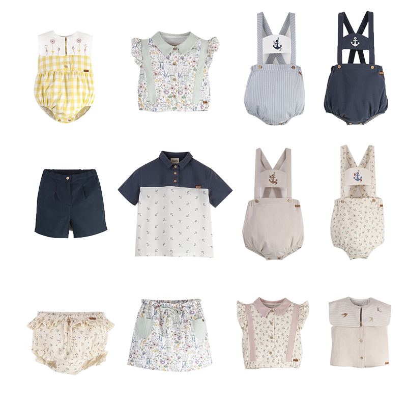 54 西班牙popelin春夏秒杀合集SS24上衣半裙花苞裤背带裤包屁衣