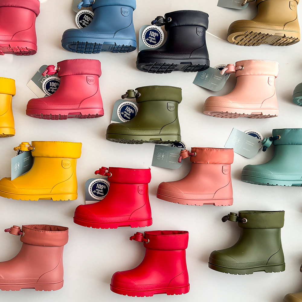 Little现货 西班牙IGOR FW25儿童雨鞋纯色基础款百搭低筒