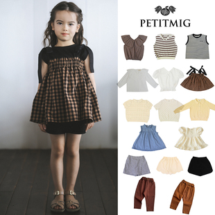 Little现货 SS26春夏女宝宝吊带上衣T恤背心 短裤 日本Petitmig