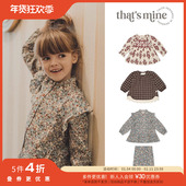 5件4折 FW24女宝宝有机棉碎花上衣裤 Little现货 丹麦thatsmine