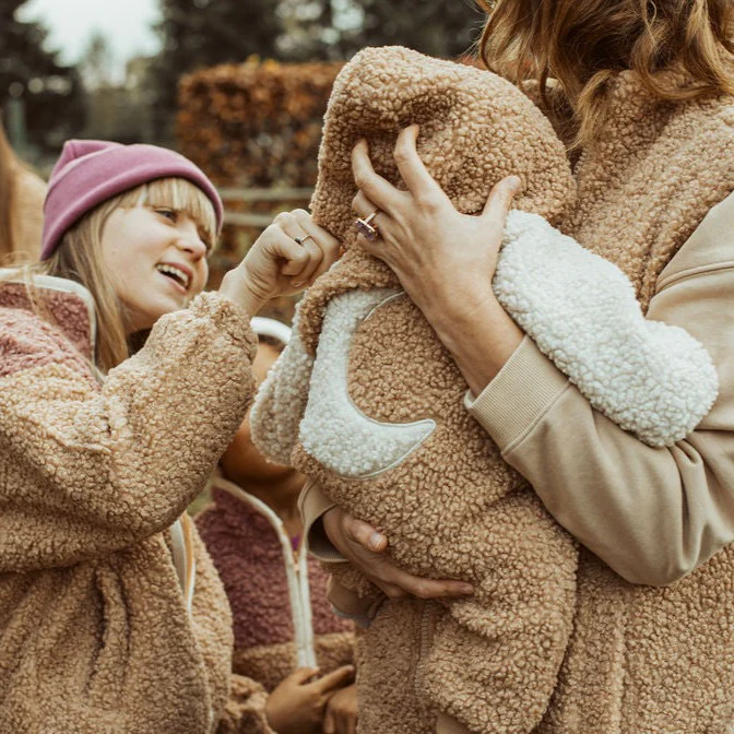 ittle家 ella and rapha FW25秋冬新生儿宝宝泰迪绒连体衣外出服