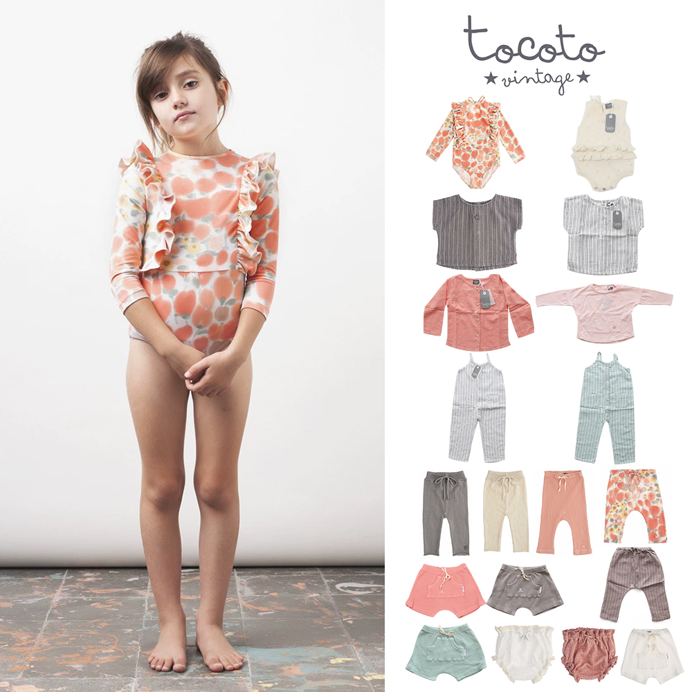 4Z不退不换 tocoto vintage SS21春夏新品婴幼儿宽松短裤 童装/婴儿装/亲子装 裤子 原图主图