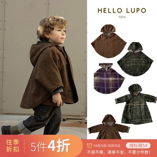 FW22秋冬毛呢宝宝儿童斗篷外套 lupo 意大利hello 5Z不退不换