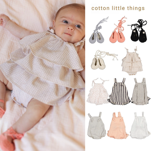 Little现货 Cotton Little Things SS26春夏儿童宝宝包屁衣钩织鞋