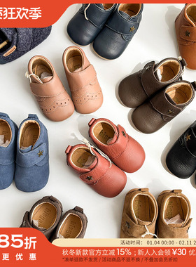 85Z Little现货丹麦Bisgaard FW25宝宝学步鞋室内软底真皮魔术贴