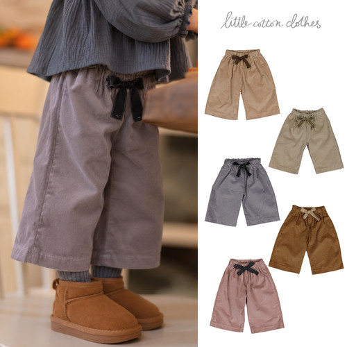 Little现货 Cotton Little Things FW26秋冬儿童灯芯绒长裤直筒裤