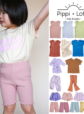 5Z Little现货 日本pippi lotta儿童吊带背心骑行裤短袖长裤