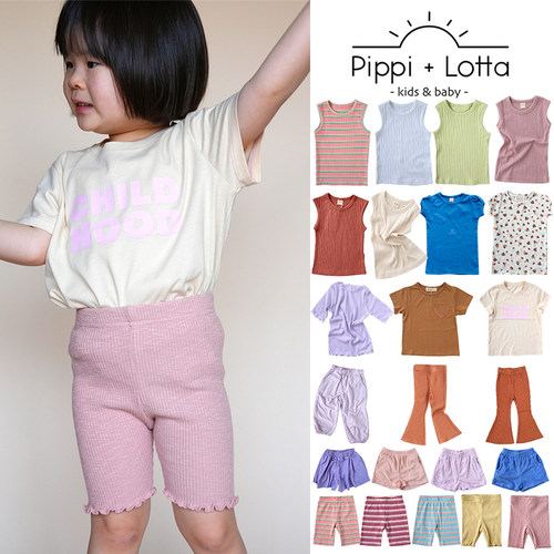 5Z Little现货 日本pippi lotta儿童吊带背心骑行裤短袖长裤
