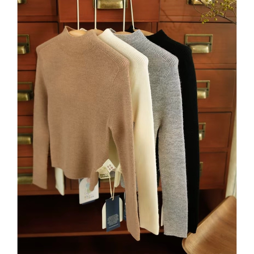 Little家 Dua perla FW25儿童纯色羊毛衫 精纺羊毛针织上衣