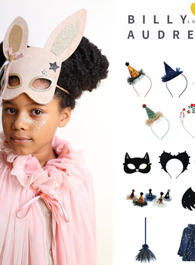 little现货德国Billy Audrey FW24宝宝派对聚会披风面具发箍发夹