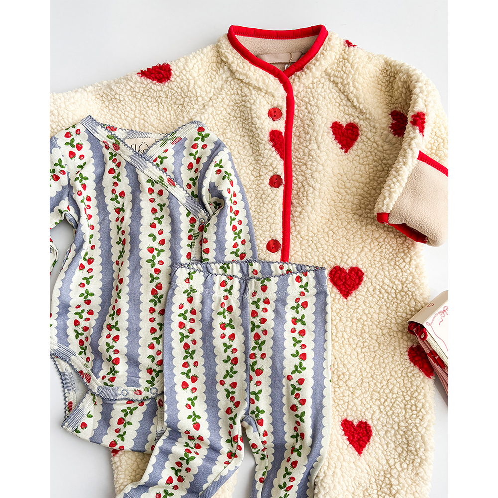 Little现货丹麦floess FW25秋冬女宝新生儿包屁衣打底裤连体衣