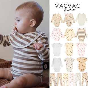 SS26春夏儿童有机棉包屁衣打底裤 丹麦VACVAC Little家现货