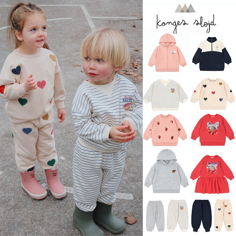 Little现货 丹麦 Konges Slojd FW25男女童有机棉卫衣卫裤