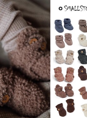 9Z Little家现货 丹麦smallstuff FW25宝宝保暖羊毛脚套袜套手套