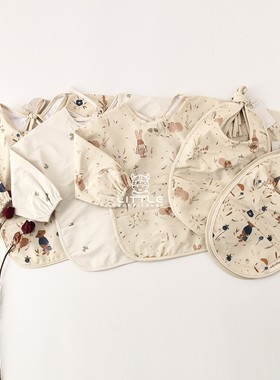 Little家 丹麦thatsmine SS23儿童宝宝印花月亮款衣辅食饭兜