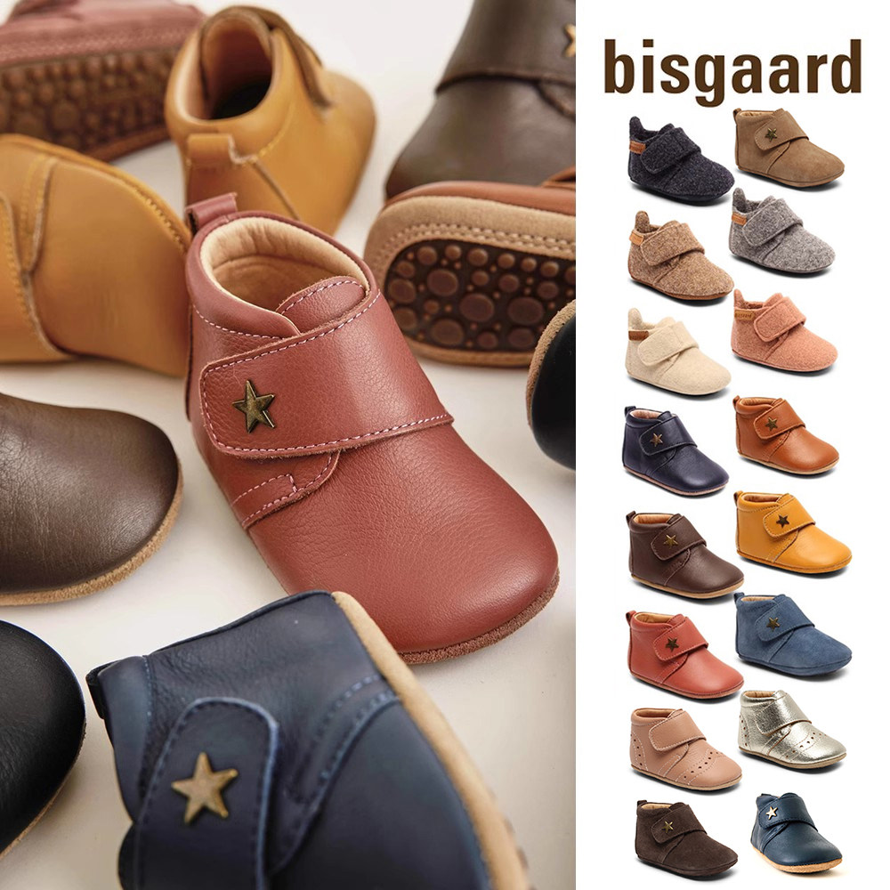 Little现货 丹麦Bisgaard FW25宝宝学步鞋室内软底毛毡真皮贴