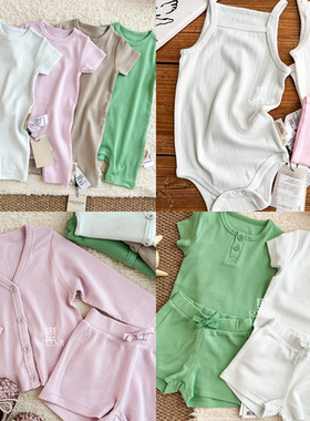 65Z 现货Little丹麦Marmar SS25春夏儿童短袖包屁衣连体T恤短裤