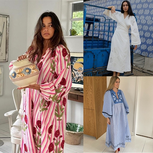 刺绣连衣裙长裤 FW25秋冬成人妈妈款 Edelbo Little丹麦Sissel