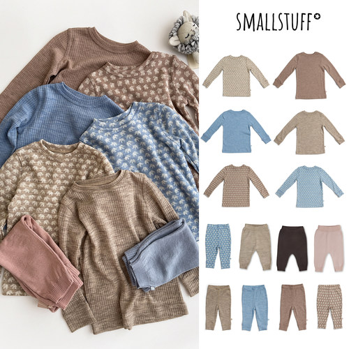 little家现货丹麦 Smallstuff FW26美利奴羊毛打底衫打底裤针织裤
