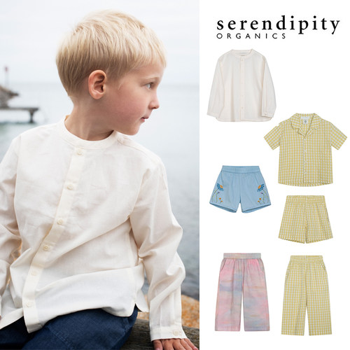 Little现货 丹麦 serendipity SS26儿童有机棉长袖衬衫短裤长裤