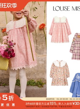 3件5折 Little现货法国louise misha FW25儿童女宝碎花长袖连衣裙
