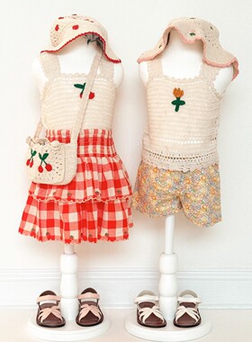 8Z Little现货 法国emile et ida SS26女宝钩织镂空上衣开衫吊带