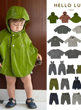 6Z Little现货意大利hello lupo SS24儿童中性短袖外套裤背带裤
