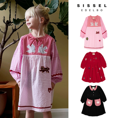 Little家现货 丹麦Sissel Edelbo SS26女宝宝天鹅连衣裙公主裙