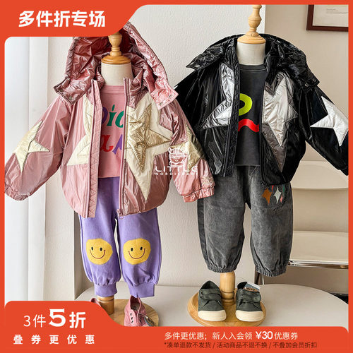 3件5折 Little现货 jellymallow FW25秋冬儿童时尚保暖棉服外套