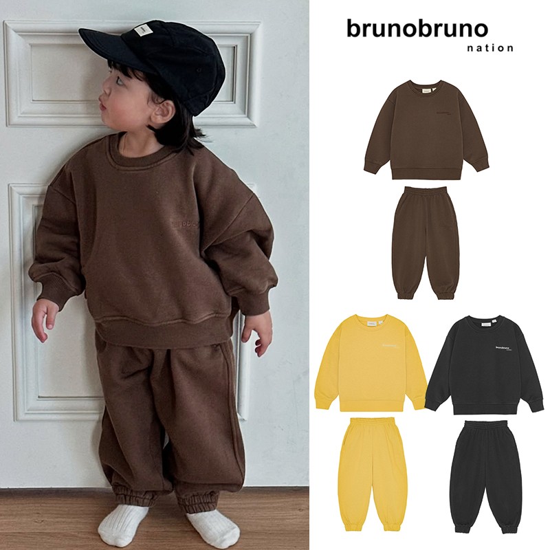 9Z Little丹麦brunobruno nation FW25秋冬男女宝宝有机棉卫衣裤
