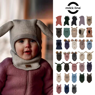 FW25儿童美利奴羊毛熊 line 兔耳朵防风帽 mikk 85Z补货Little