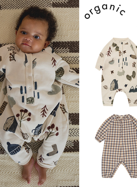7Z Little现货英国organic zoo FW25秋冬新生儿宝宝连体衣外出服