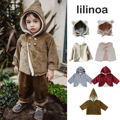 7Z Little现货 lilinoa FW25 男女童宝宝泰迪绒外套马甲帽子