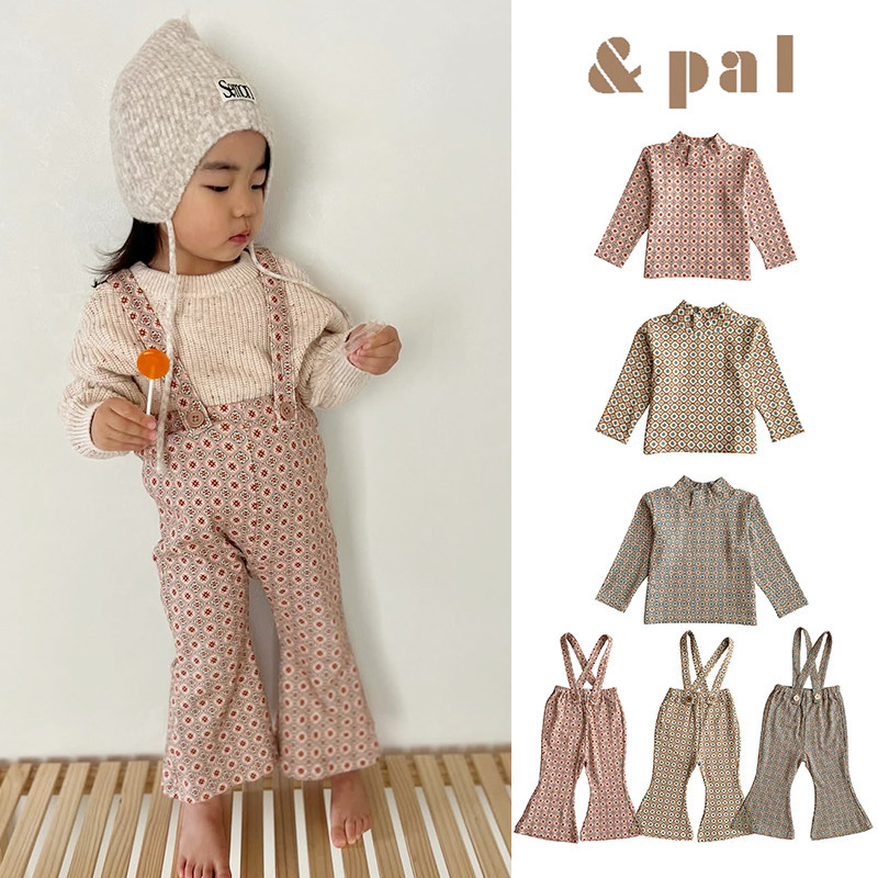 65Z 日本And Pal FW25冬儿童巴洛克风拼花高领打底背带喇叭裤,童装/婴儿装/亲子装,T恤,淘宝优惠券,粉丝福利购,淘宝优惠卷