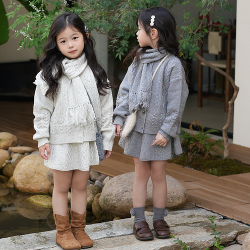 Little Dua perla FW25新款秋冬纯羊毛围巾 开衫 半身裙