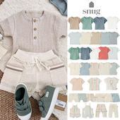 T恤背带短裤 Little现货葡萄牙snug SS25儿童中性舒适短袖