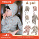 Pal 5件4折 Little现货日本And FW25儿童巴洛克拼花连体爬服帽子