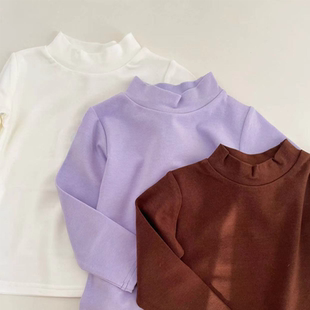 FW25新款 perla 女童日常简约纯色中领内搭 Dua Little家现货